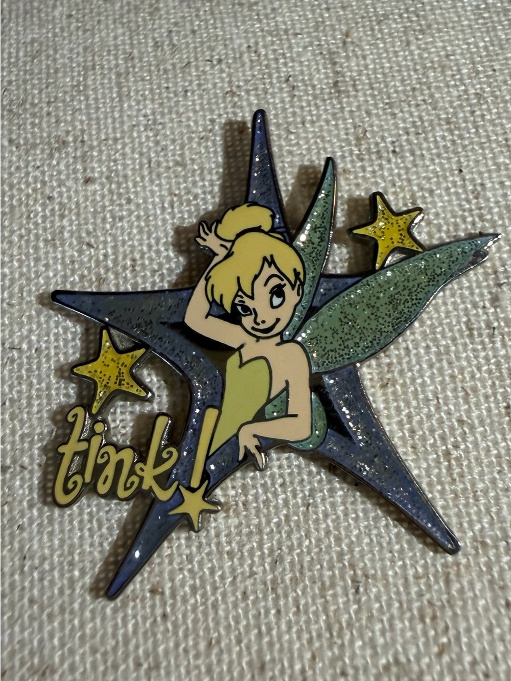 Disney Tinker Bell 2004 Glitter Star Pin Vintage Pin Trading